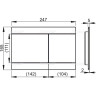 Кнопка управления ALCAPLAST FLAT FUN-INOX, матовый металл