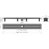 Водоотводящий желоб ALCAPLAST APZ2012-550 OPTIMAL с порогами, для решетки или решетки под плитку, без гидрозатвора